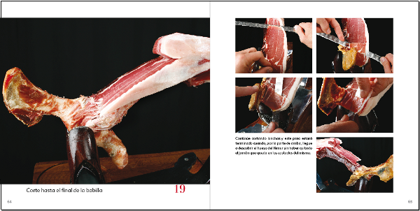 Página del paso 19 del libro de corte de jamón