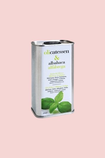 Aceite de oliva ecológico con albahaca Olicatessen 250 ml