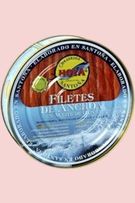Filetes de anchoa del Cantábrico en aceite de oliva Hoya 500 gr