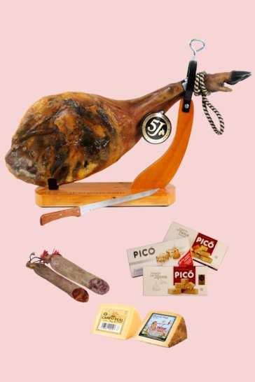 Cesta de navidad con paletilla Lote Almanzor