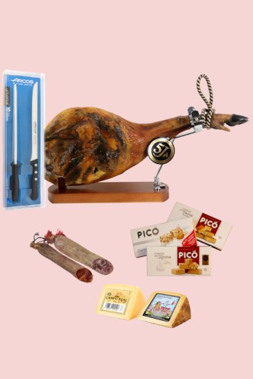 Cesta de navidad con paletilla Lote Moncayo