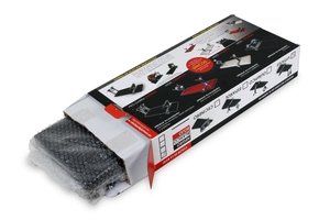 El soporte jamonero, envuelto en papel burbuja en su caja