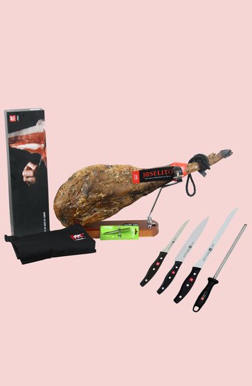 Cesta de navidad con jamón Lote Premium