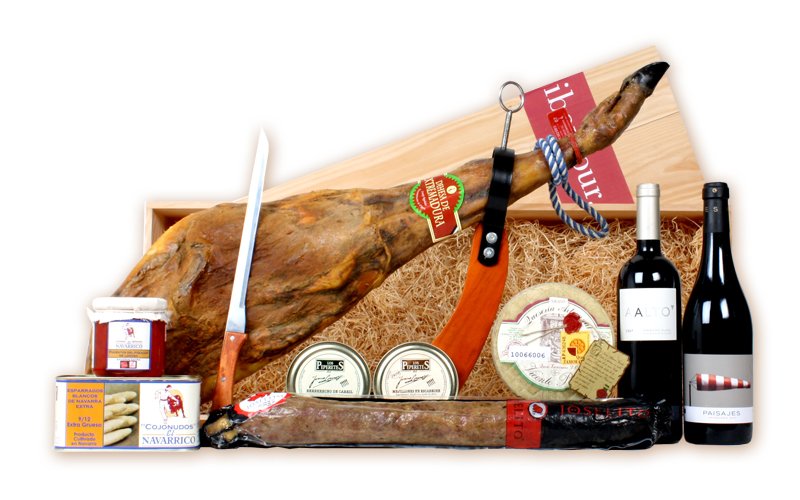 Cesta de navidad Lote Zamora jamón