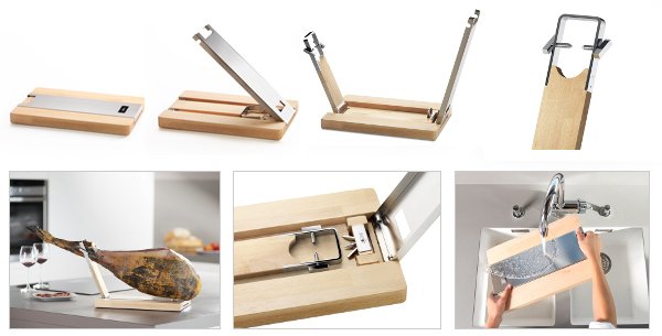 Detalles de uso del jamonero Lodiví