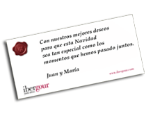 Muestra de tarjeta con mensaje de regalo