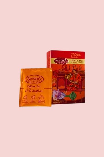 Té de azafrán Azafranda, caja de 25 sobres